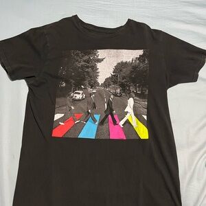 The Beatles Black Abbey Road T-Shirt